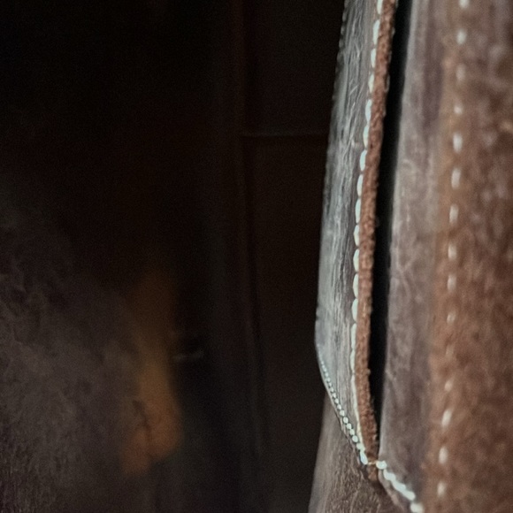 J. Crew Leather Expandable Mailbag/Satchel - Picture 14 of 16